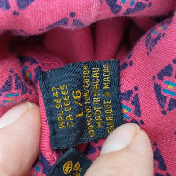 Vintage 90s Eddie Bauer Turtleneck Shirt Long Sleeve Pink Cotton Size Large - Picture 6 of 6